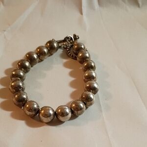 Elegant Silver Beaded Bracelet 925 sterling silver